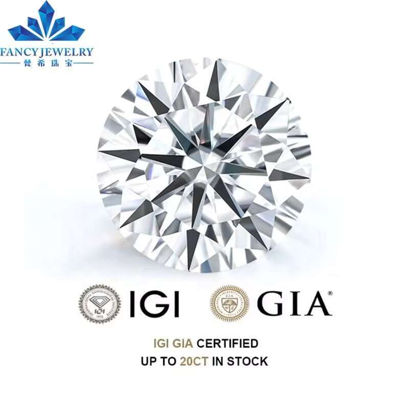 4 Prongs Set Classic Diamond Studs Round Cut 0.5-1.0cttw Hpht Lab Grown Diamond IGI Certified Earrings 18k Gold for Daily Wear