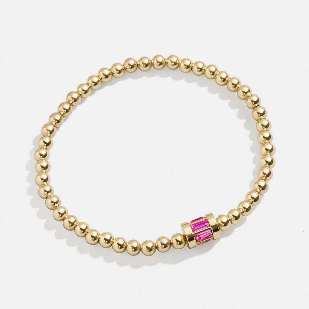 TK hot Designer Bracelet for women Zodiac Fortune Bracelet Gold Beads December 12th Birthday Stone Zircon Electroplated True Gold Color Preserved Bead