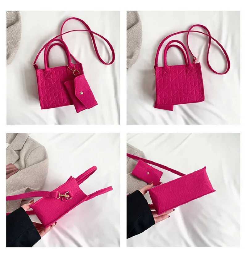 New Zipper Messenger Bag Solid Color Felt Women Shoulder Bag Luxury Designer Handbag Casual Crossbody Bags for WomenXJ250512