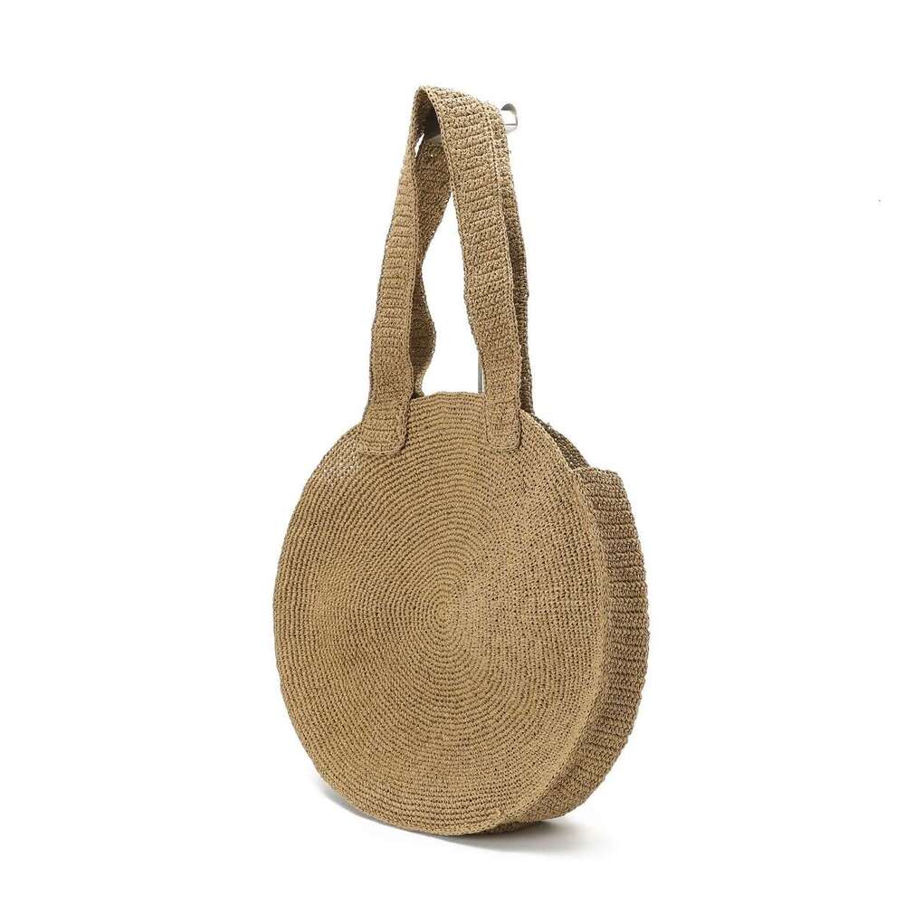 Ins Style Resort Beach Bag Japanese And Korean Handmade Woven Lafite Grass Summer Beach Travel Shoulder Bag Large Capacity New Model KQ