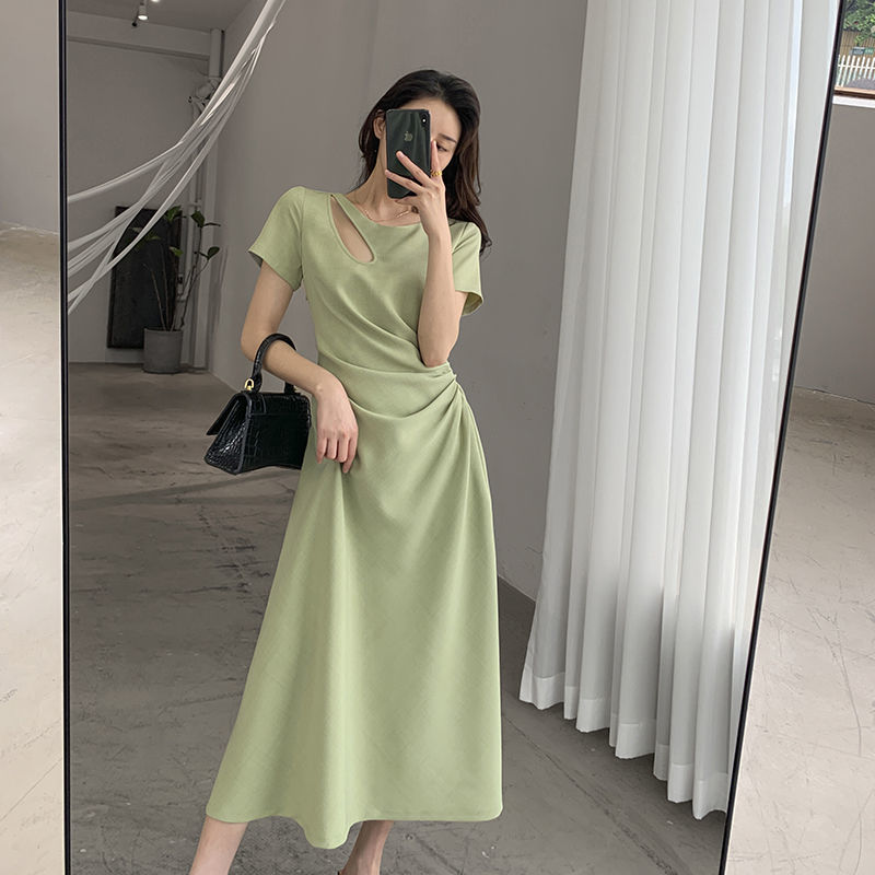 T4230 Top quality gentle style cotton and linen all-match skirt women's spring and summer Zen style women's clothing high waist irregular mi