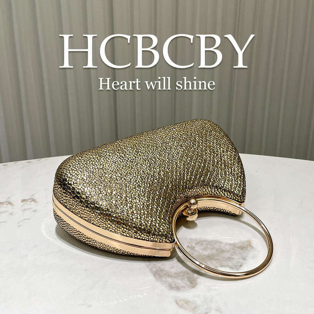Golden Glitter PU Fabric Women's Fashionable Temperament Elegant Handbag Evening Bag