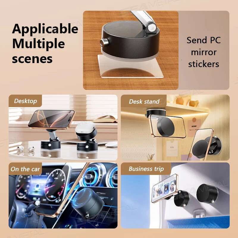 AUTOMECHANIST Car Holder Magnetic Mobile Bracket for Dashboard Glass Desk Strong Suction Cup Phone Stand