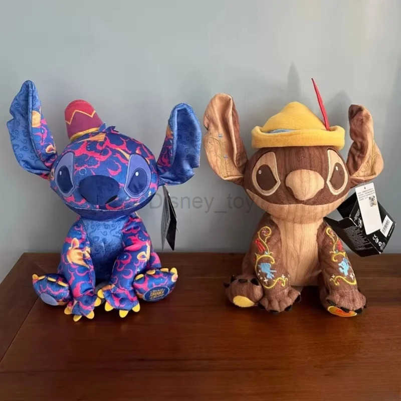 Disney plush dolls Limited edition sewing cartoon Lilo Stitch rose doll plush toy Kawaii comfortable doll birthday gift Y250423
