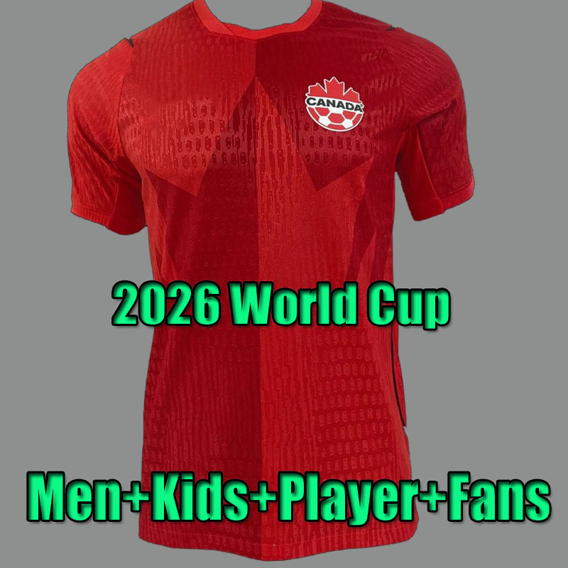 2026 Canada Soccer Jerseys DAVIES World Cup Home Away White Red 25 26 DAVID LARIN CAVALLINI LARYEA MILLAR HOILETT Men Football Shirts 2027 player fans men kids