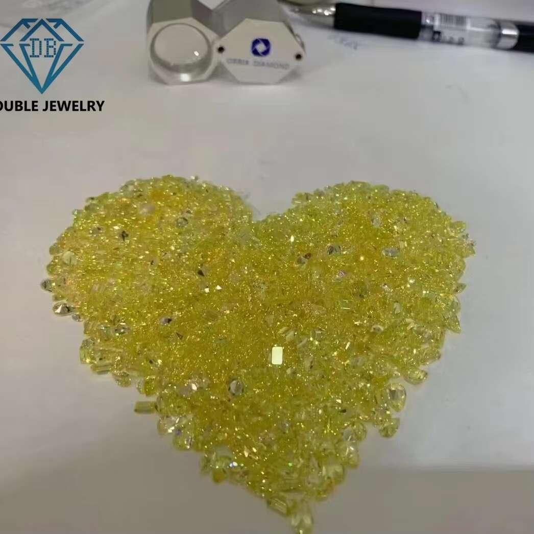 Double Jewelry Vivid Yellow Asscher Lab Diamond 1ct 2ct 3ct 4ct with IGI Certificate HPHT CVD Certified Loose Lab Grown Diamond