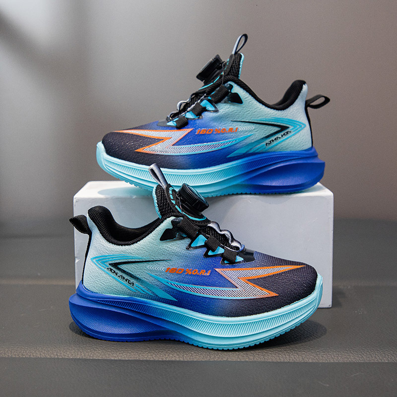 Childrens Breathable Sports Running Spring and Autumn New Ins Style Mesh Shock Absorption Soft Sole Boys Casual Shoes H260130