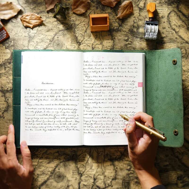 Genuine Leather A5 Size Sketchbook Diary Vintage Cowhide Notepad Creative Unisex Notebook Protection With Inserts