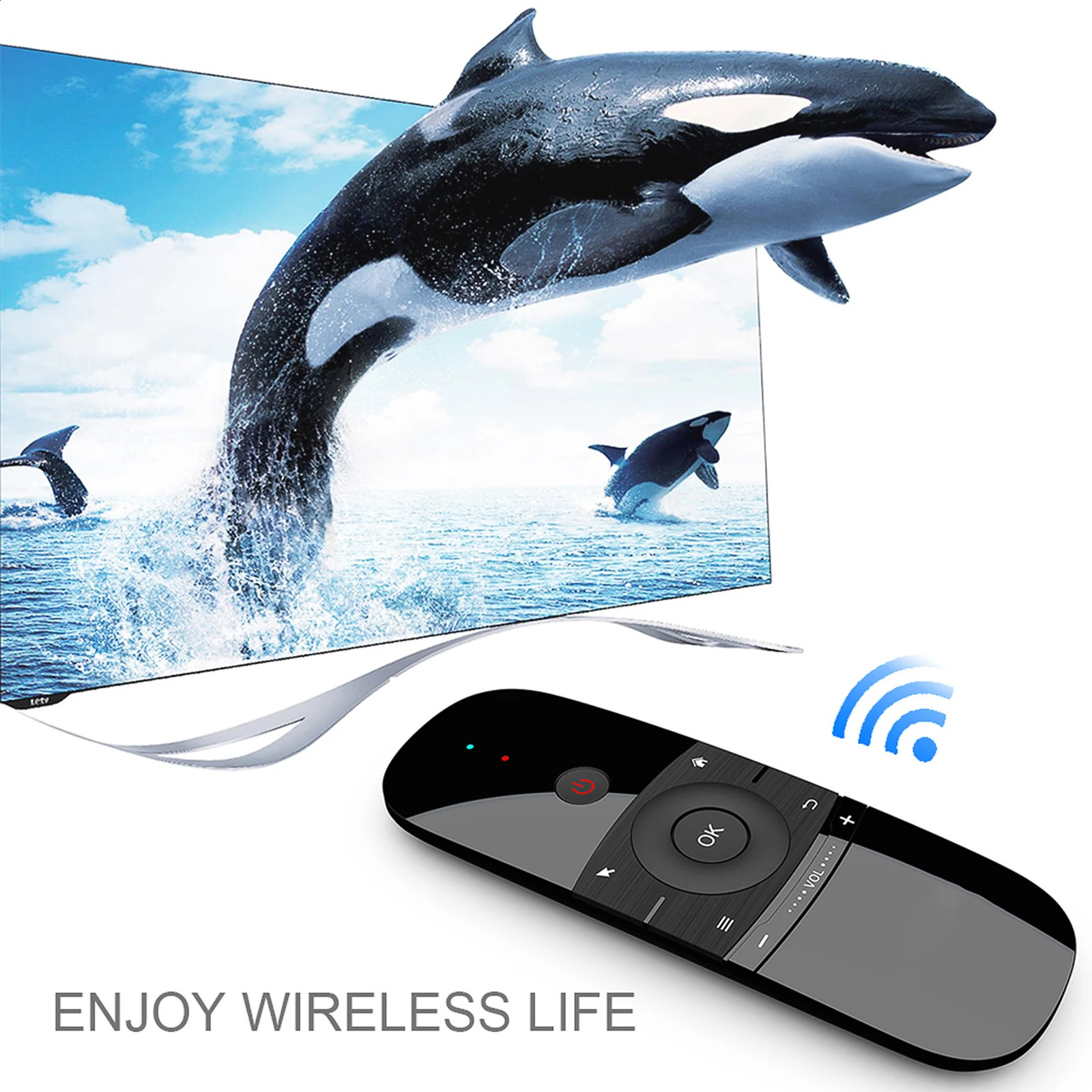 W1 Air Mouse Wireless Keyboard Remote Control 2.4G IR Learning 6-Axis gyroscope Motion Sense for Smart TV Android TV Box PC 250417