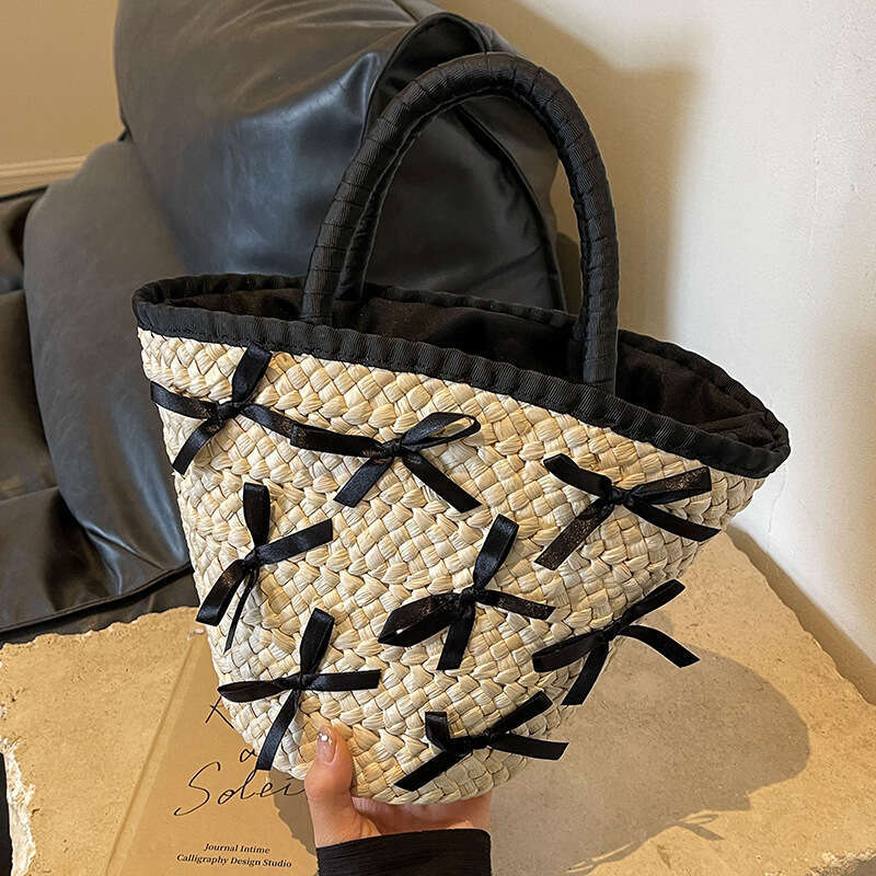 Ins Style Resort Beach Bag Woven Straw For Women With Large Capacity New Summer Versatile Portable Beach Resort And Bucket Bag KQ