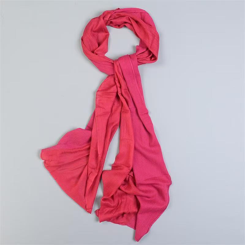 T536 Extended Retro Chinese Style Wool Splicing Scarf Neck Scarf Women Autumn Winter Fashion All-match Sunshade Shawl