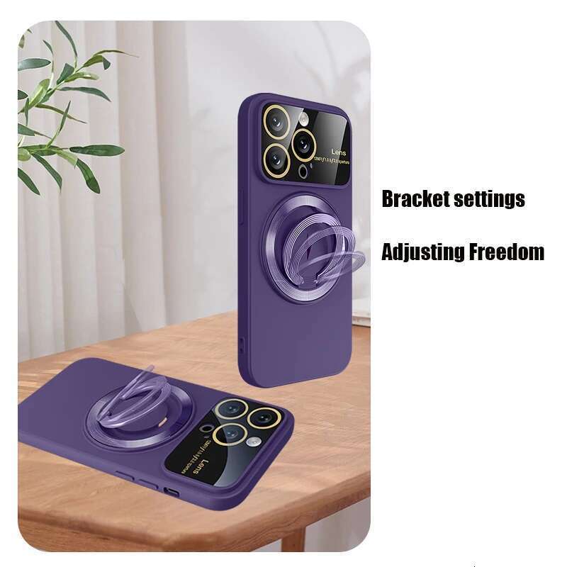 Magsafe Wireless Charging Magnetic Car Holder Ring Phone Case For IPhone 15 14 Plus 13 12 11 Pro Max Shockproof Back Cover