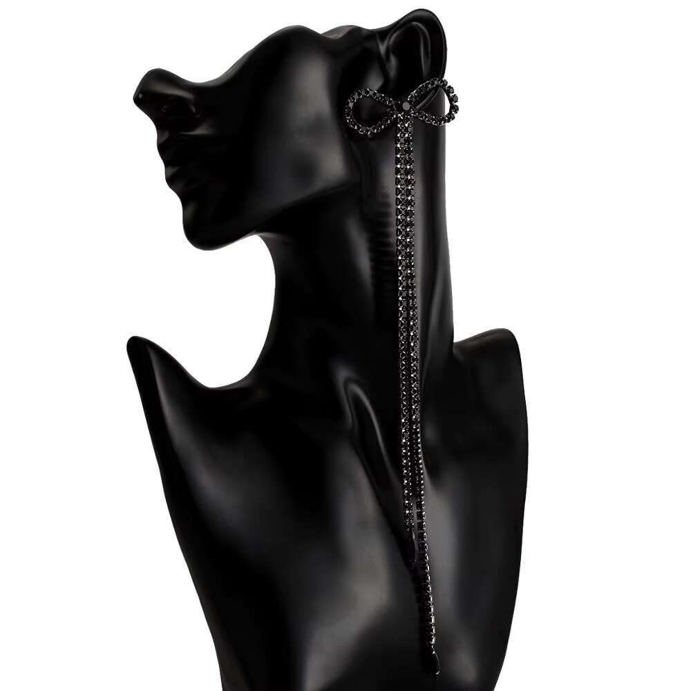 2023 Bohemian Rhinestone Tassel Earrings Women Jewelry Long Tassel Earrings