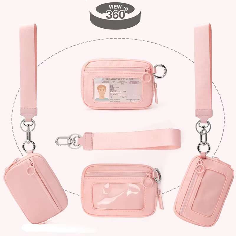 DHGadgets Latest Design Small Pink Polyester Transparent Waterproof Outdoor Portable Purse For Women
