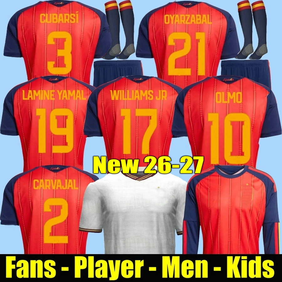 2026 Soccer Jerseys PEDRI LAMINE YAMAL MERINO RODRIGO SERGIO M.ASENSIO FERRAN Men Kids HERMOSO REDONDO CALDENTEY 26 27 SpainS Football Shirt PINO