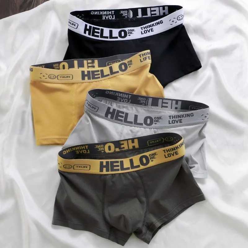 6 pieces of mens underwear mens cotton underwear mens pure mens underwear shorts breathable boxing shorts comfortable and soft plus size Z250422-1