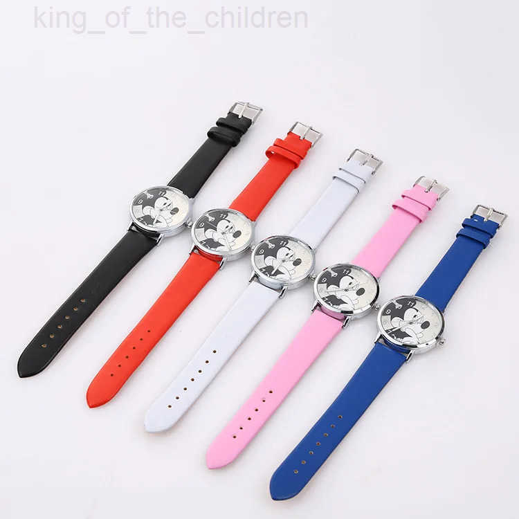 Disney Mickey Mouse Women Watches for Girls Black Leather Strap Ultrathin Ladies Watch Quartz Watch Relogio Feminino W20250423