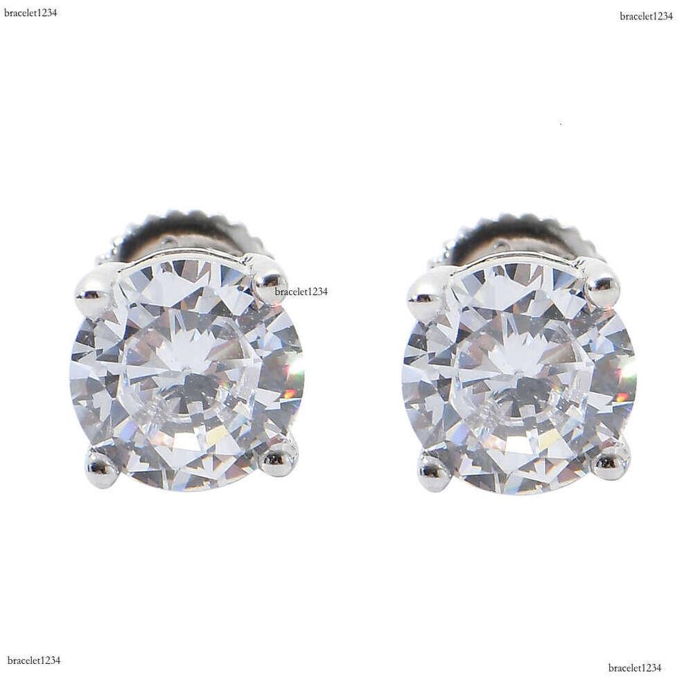 Luxury Hip Hop GRA Certificate Ice out VVS Moissanite 3mm 5mm 7mm earrings for men and women Free delivery