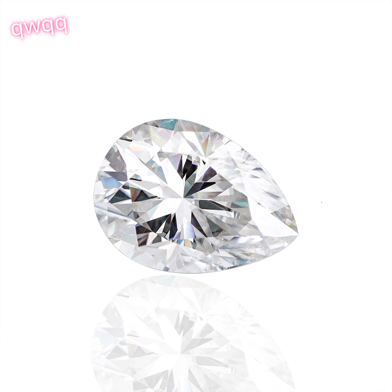 Wholesale Certified Moissanite Pear Stones VVS DEF Diamond Moissanite White Pear Moissanite Diamond test Pass for Jewelry Making