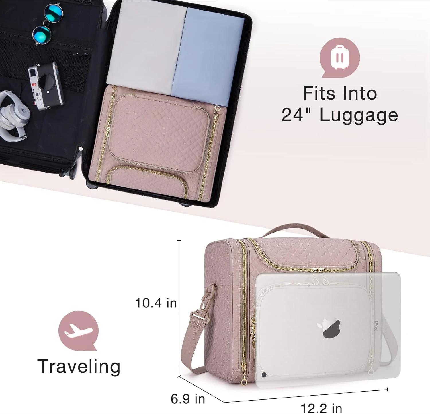 Travel Toiletry Bag for Women Hanging Toiletry Bag Large Capacity Cosmetic Makeup Bag Essentials Travel Organizer 250422