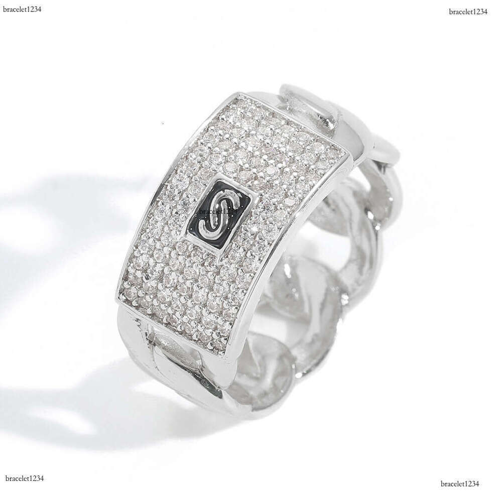 Luxury designer Hip Hop Men Women Few Ice out VVS Moissanite 14K gold Full Diamond Cuban Chain Hip Hop Ring with free shipping
