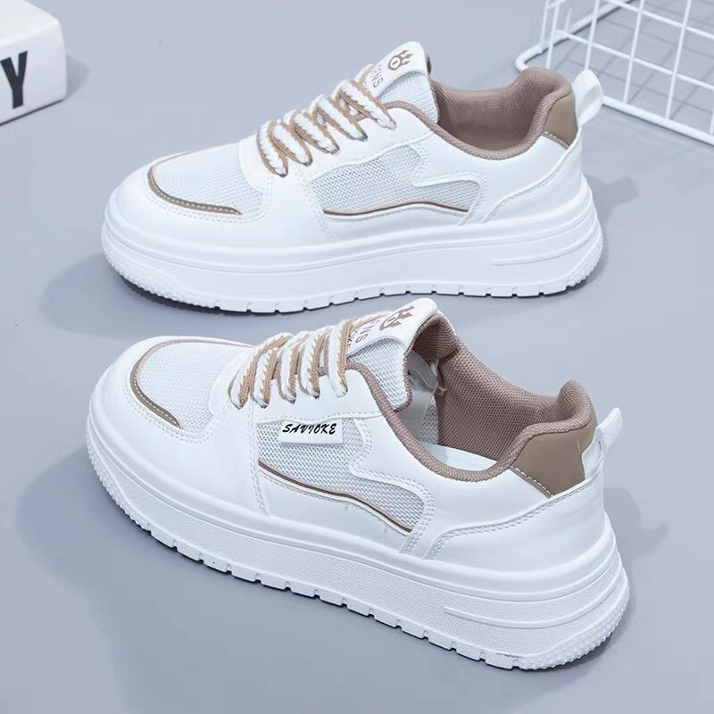 Mesh Breathable White For Women Summer New Versatile Super Sponge Cake Casual Thick Soled Sports Board Shoes Ddmysaturn Ddmysaturn