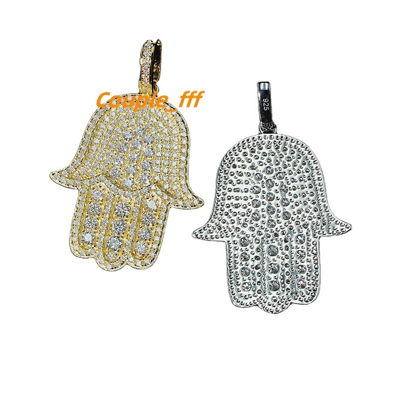Best Sale Hip Hop Pendant Iced Out VVS Moissanite Diamond Chain Custom 925 Sterling Silver Pendant