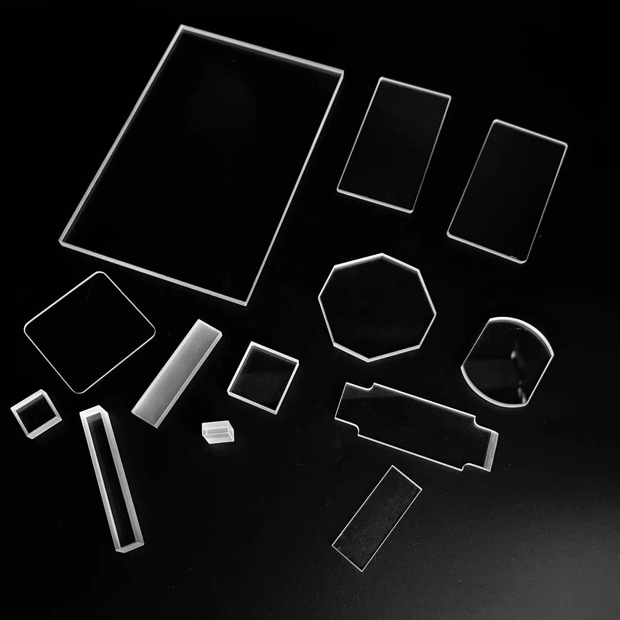 Professional Custom Rectangular JGS1 JGS2 JGS3 UV Quartz Square Plate Thin Quartz Sheet for Laboratory