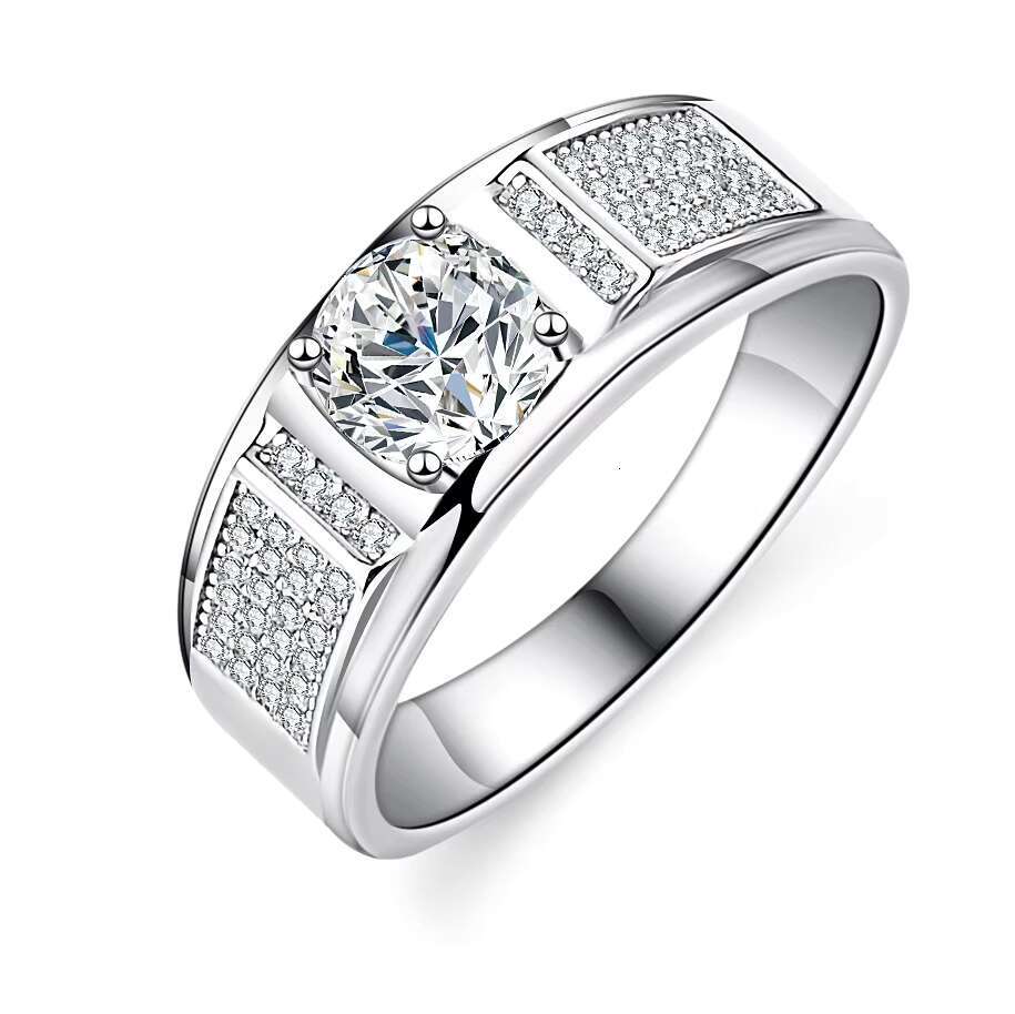 VVS Wedding Diamond Engagement Men Moissanite Ring
