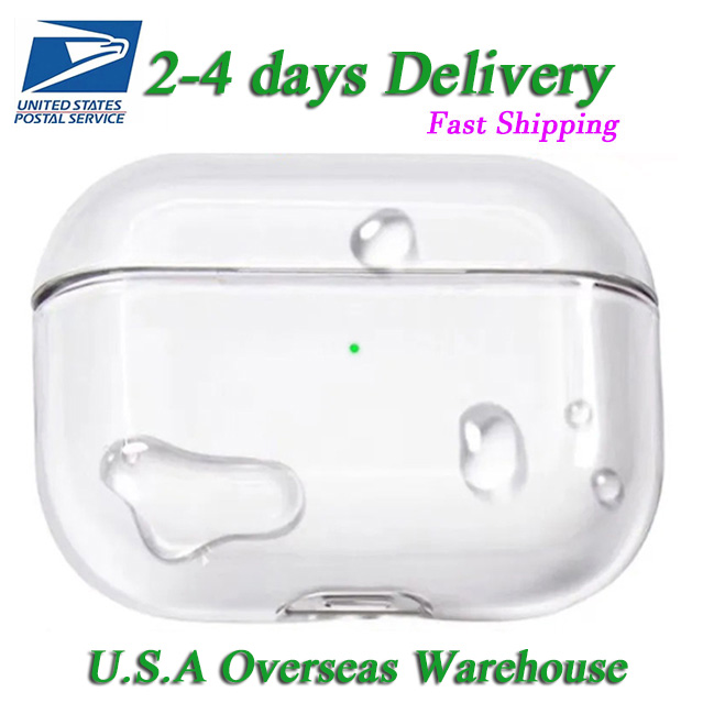 For Airpods 4 AirPods Pro 2 USB-C headphone bluetooth wireless Headphone Accessories airpodspro max Transparent TPU Waterproof Protective case Headset air pods 2nd