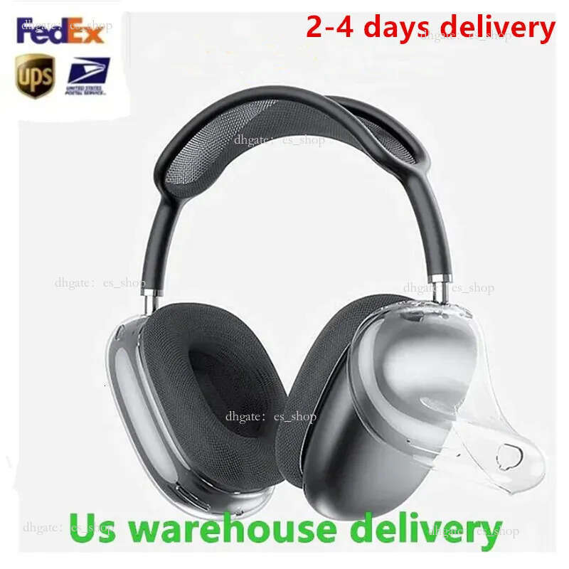 US Warehouse for Apple Airpods Max Pro 2 3 4 USB C Bluetooth Headphone Earbuds Accessories Transparent TPU Silicone Noise Cancelling Headset Case