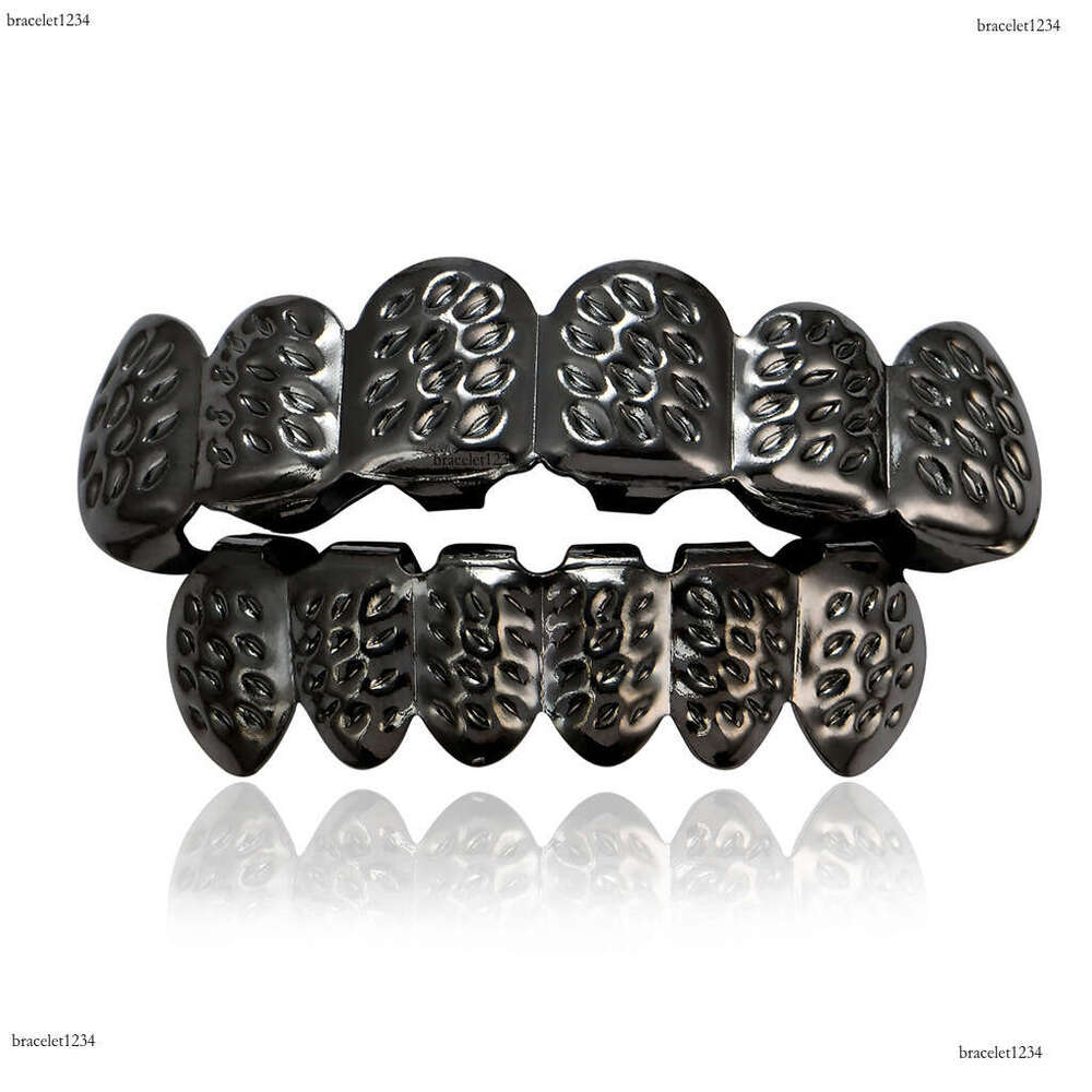 Deluxe hip hop sterling silver carvings, braces, Halloween costumes, men and women Free delivery
