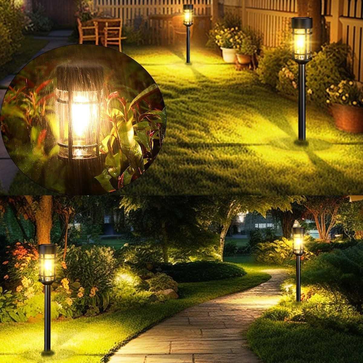 Solar tungsten filament outdoor lighting street lamps, courtyard and garden ground insert lawn atmosphere landscape lamps, waterproof tungsten filamen