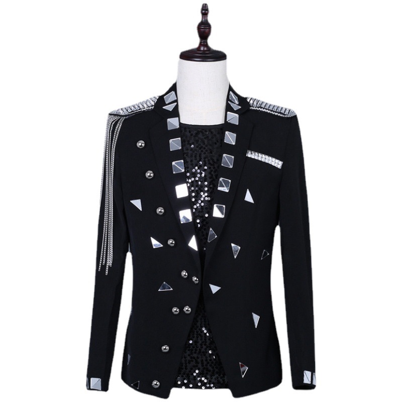 Stylish Studio Performance Dress Elegant Men's Tailored Suit Jacket