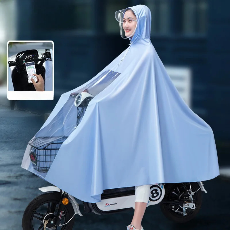 Motorcycle Riding Raincoat Waterproof Full-body Raincoat for Men and Women Increased Thickened Adult Poncho Raincoat 250421