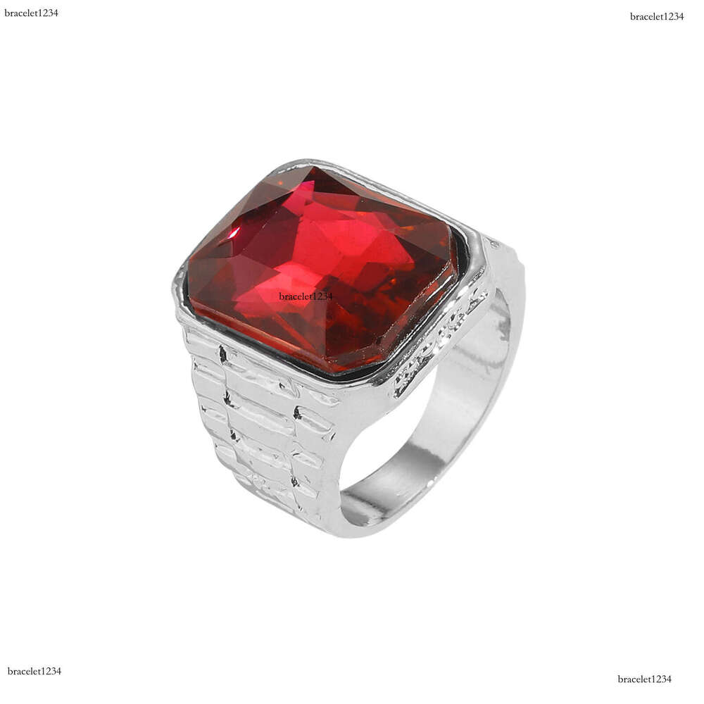 Luxury designer hip hop men and women with red and green ice out of VVS Moissanite hip hop rings