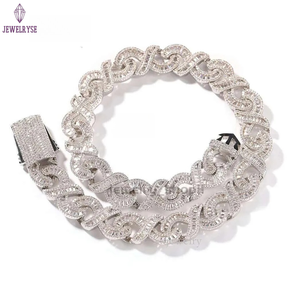 15mm Chain Hip Hop Personality Street Dia Necklacefcccf necklace jewelry Moissanite dia gold Sterg Sier Cuban k chain