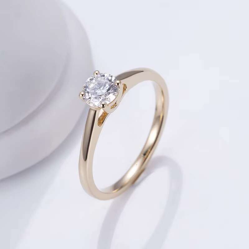 18k Yellow Gold Diamond Wedding Ring 0.5ct Carat Solitaire Diamond Ring Lab Grown Diamond Jewelry Rings