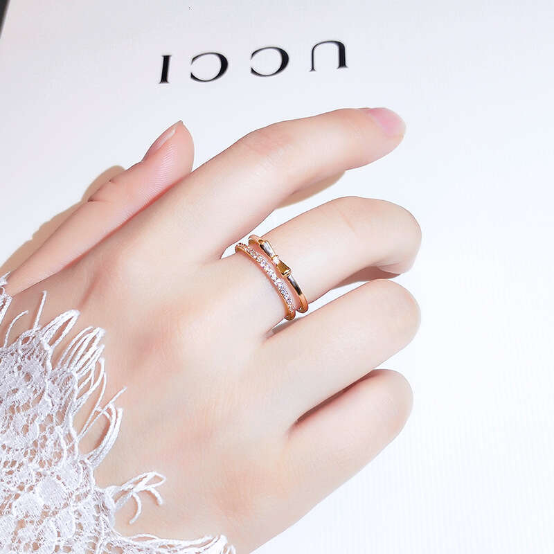 Light luxury bow opening niche design, simple personality, fashionable tail adjustable index finger ring, female