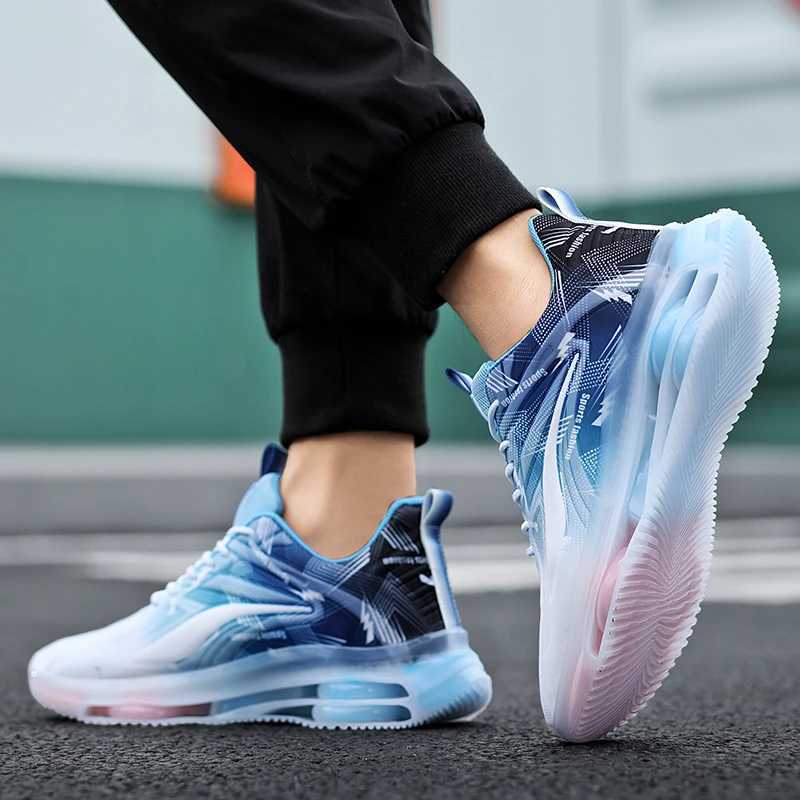 Mens fashionable basketball shoes with air cushion comfortable and non slip breathable and shock-absorbing suitable for mens outdoor activities Y25042