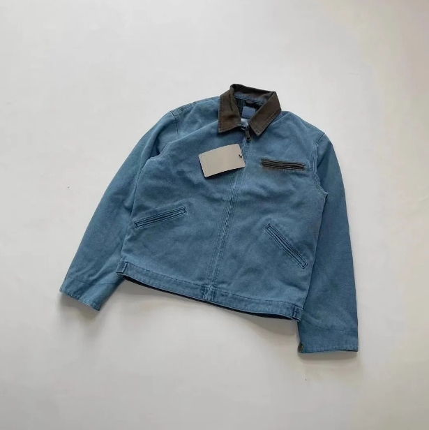 Carharthely fashion Carrhartslys Mens Vintage Style Coat Mesh Washed Jacket Luxury Fashion Classic Trend Carharttitys Jeans C43
