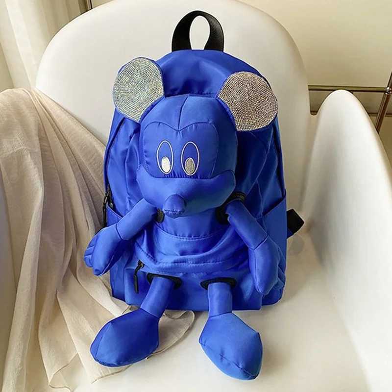 Disney Hot Large Capacity Backpack Minnie Mouse Mickey Student Backpack Cartoon Doll Backpack Trend Shoulder Bag GiftXJ250422