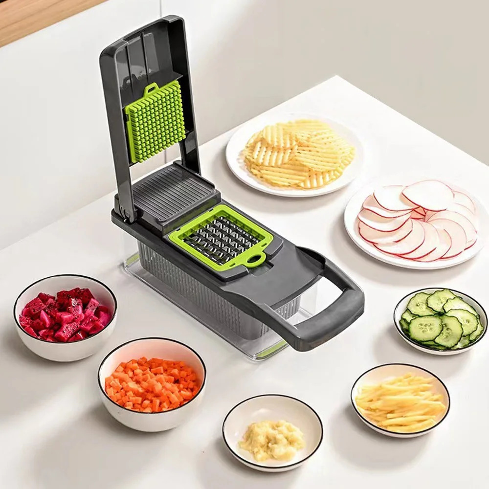 16 in 1 Multifunctional Vegetable Chopper Onion Chopper Handle Food Grate Food Chopper Kitchen tools Vegetable Slicer Dicer Cut 250422