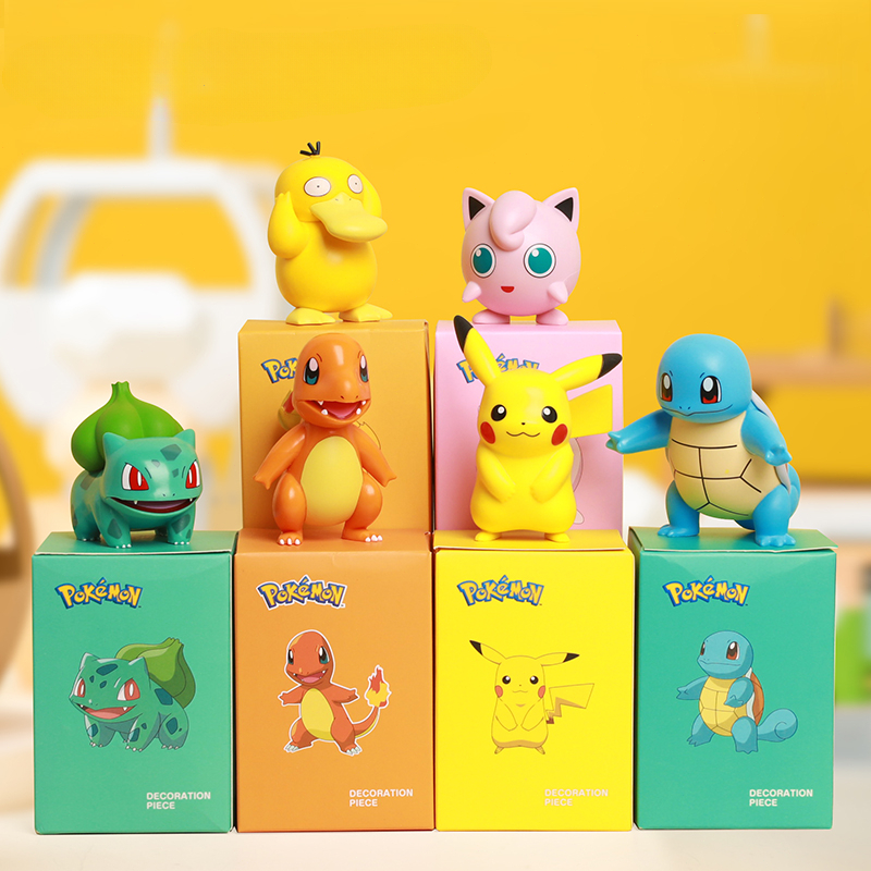 Pokemon Licensed Pikachu 1/10 Scale PVC Model Kit Kawaii Collectible Action Figure Bulk Stock Kids Birthday Party Favors Gifts