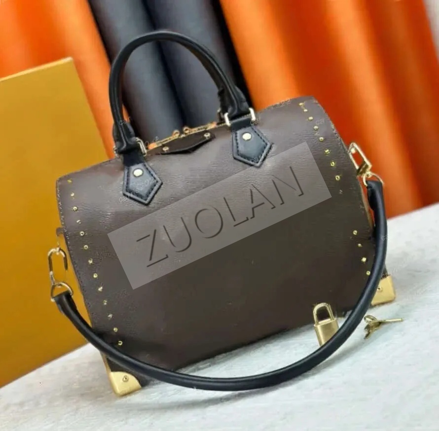 designer bag Speey Trunk Pillow Women Shoulder Bags Spring Boston Fashion Tote Handbags Lady Crossbody Bag Letters Flower Printed black Purse M46881 M26181