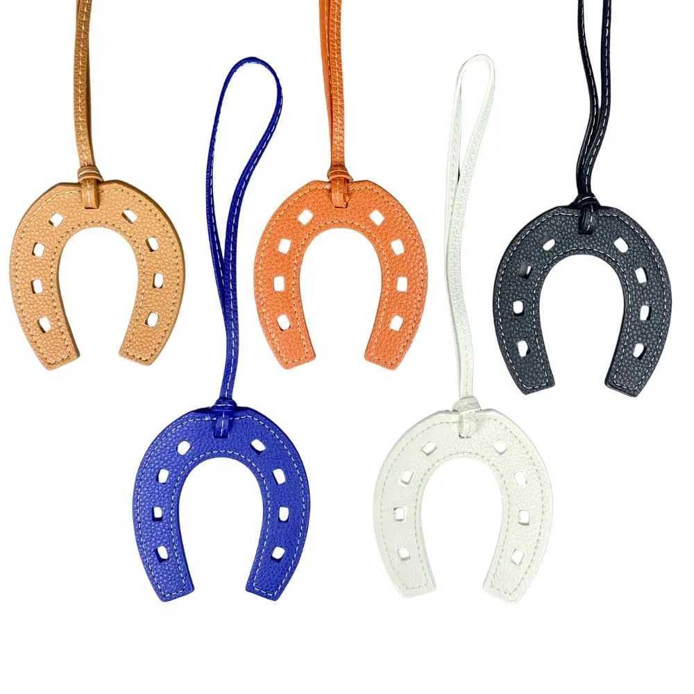Handmade Leather Horse Head Horseshoe Charms Set-Premium Thick Leather-Mix Match Colors-PU Leather-Ideal Bag Accessory Z251120