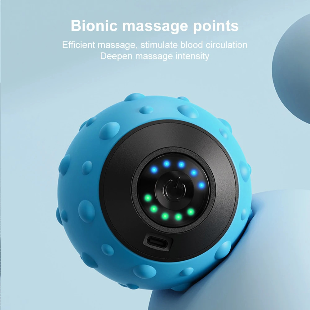 Electric Massage Ball Shoulder Neck Body Muscle Relaxation Sole Back Foot Massage Rechargeable Fascia Ball Yoga Ball 250418