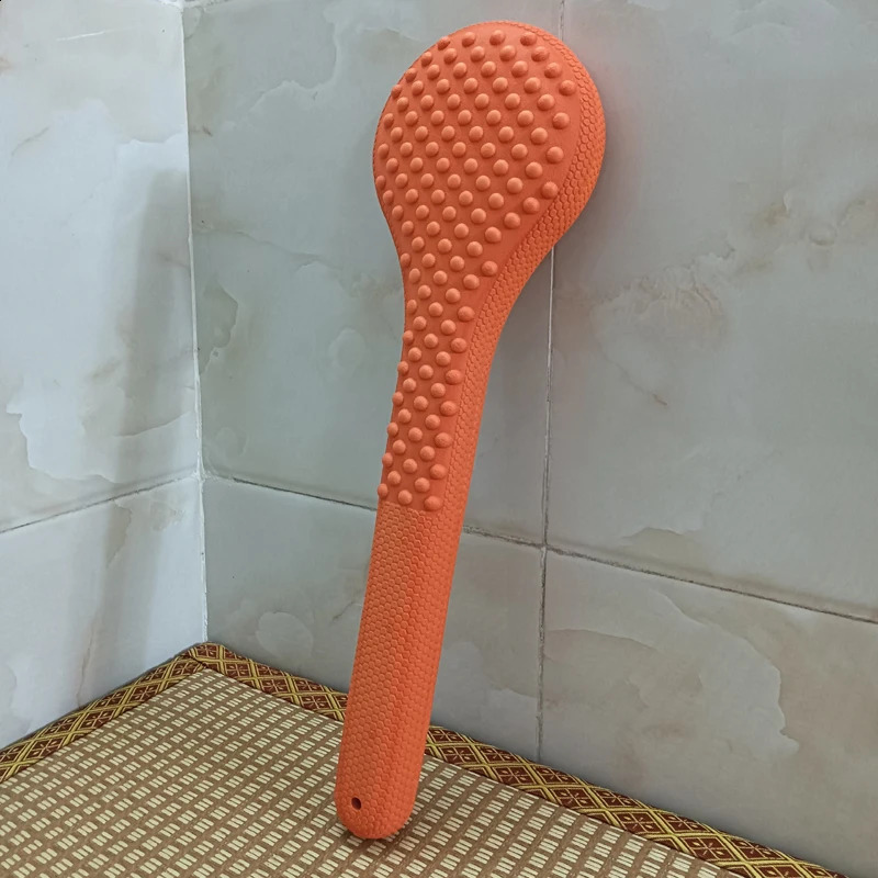 Multi-Functional TPE Back Knock Hammer 3D Convex Point 38.5cm Long Massage Stick for Full-Body Stress Muscle Relaxation 250418