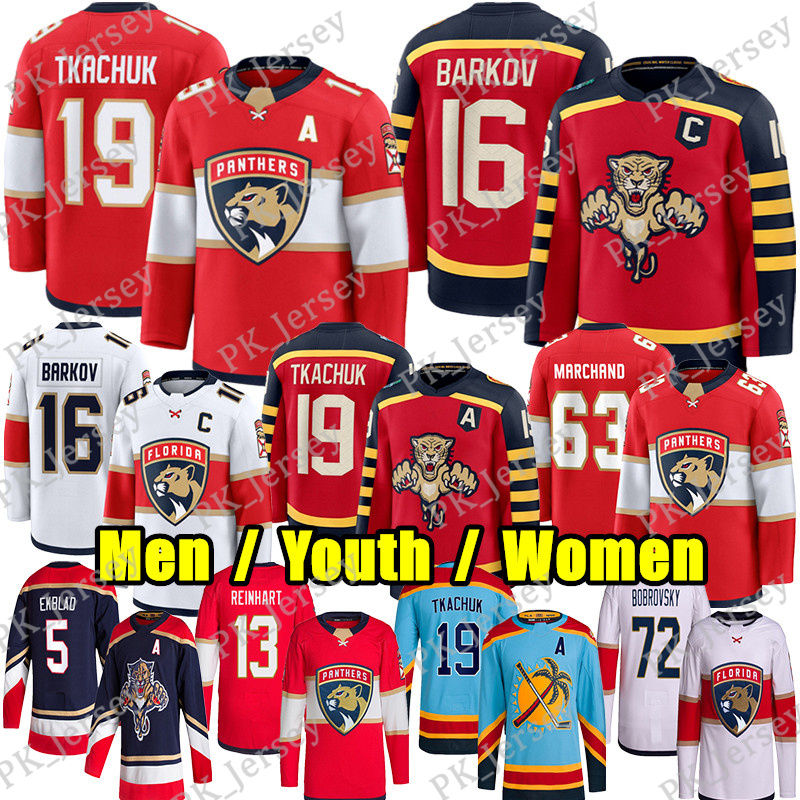 #16 Aleksander Barkov Jersey FloridaS Hockey Jersey Panthers Jersey #19 Matthew Tkachuk Brad Marchand Sam Reinhart Sam Bennett Aaron Ekblad Sergei Bobrovsky jerseys