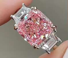 5.29 Ct Lab-grown Diamond Cushion Cut VS2IGI SHFancy Pink Ring Engagement Ring Setting
